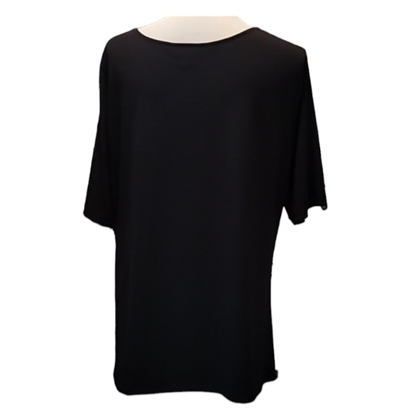 Christopher & Banks Black and Blue Abstract Top Nwot - Picture 2 of 7